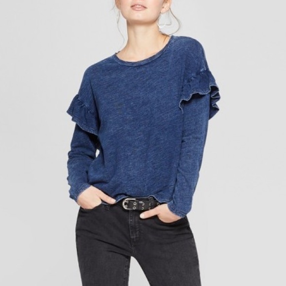 Target Top Universal Thread Ruffle Long Sleeve Te… - image 8